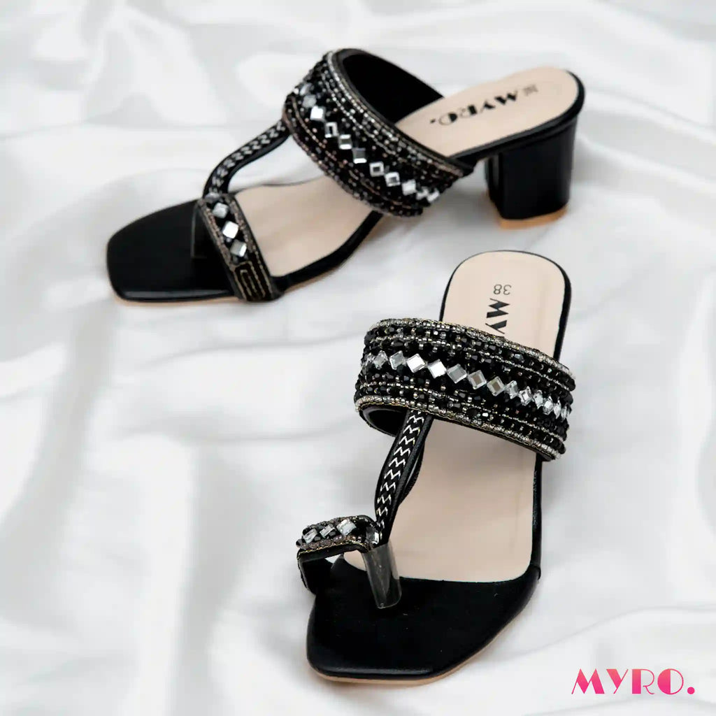 Aizah Black Heel