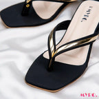 Afra Black Low Heel - MYRO