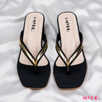 Afra Black Low Heel - MYRO