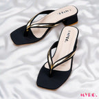 Afra Black Low Heel - MYRO