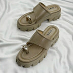 Jumbo Olive Boston Heel - MYRO