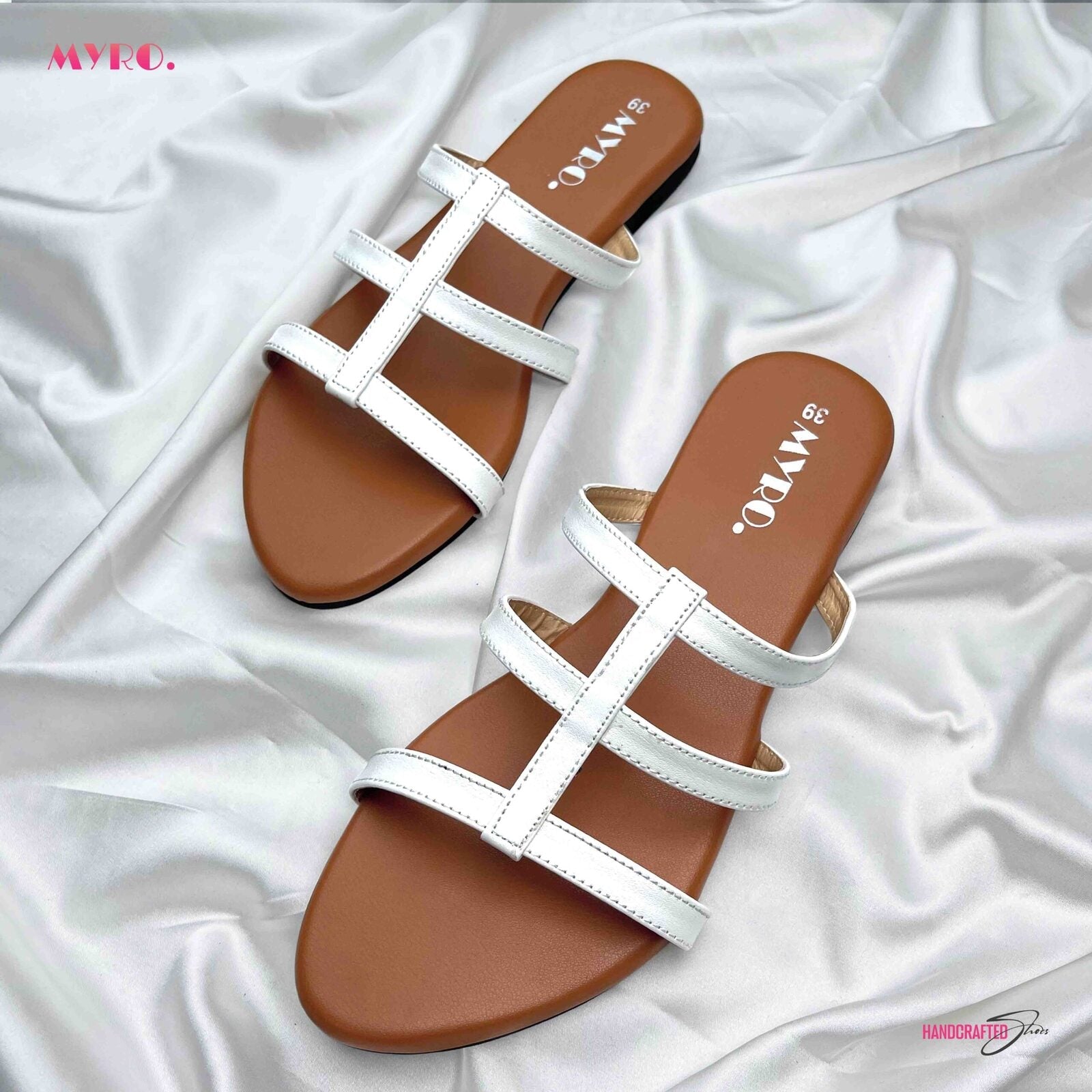 Myro White Caged Slide - MYRO