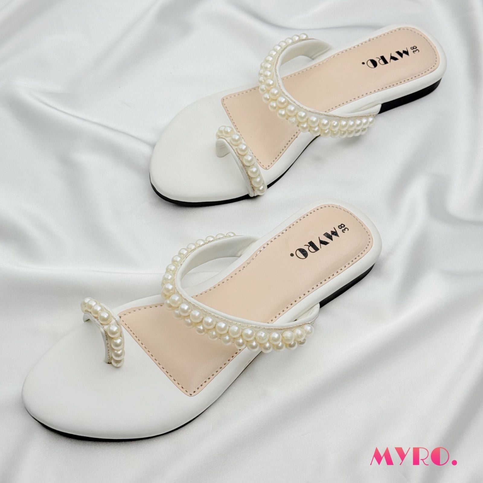 Roshni Zardosi White Flat - MYRO